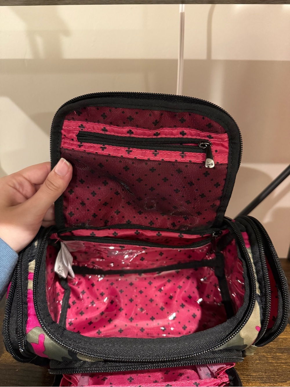 lug Pink and Green Camo Cosmetic Pouch - Picture 8 of 12